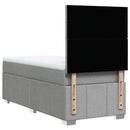 vidaXL világosszürke szövet rugós ágy matraccal 100 x 200 cm