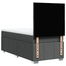 vidaXL sötétszürke szövet rugós ágy matraccal 100 x 200 cm