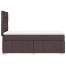 vidaXL sötétbarna szövet rugós ágy matraccal 100 x 200 cm