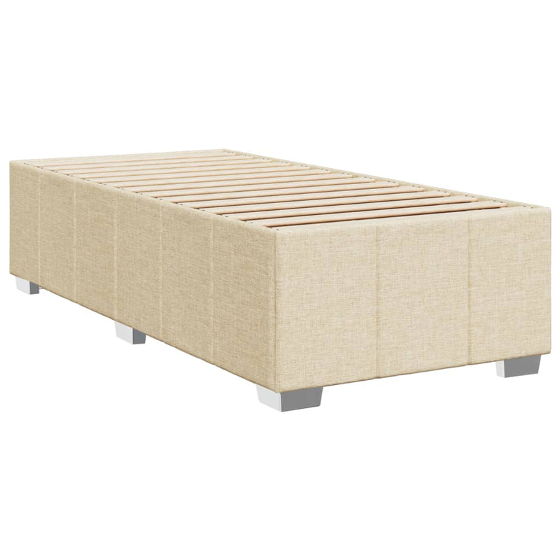 vidaXL krémszínű szövet rugós ágy matraccal 100 x 200 cm