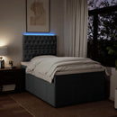 vidaXL tópszínű szövet rugós ágy matraccal 120 x 190 cm