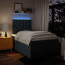 vidaXL kék szövet rugós ágy matraccal 120 x 190 cm