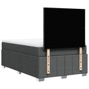 vidaXL sötétszürke szövet rugós ágy matraccal 120 x 200 cm