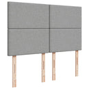 vidaXL világosszürke szövet rugós ágy matraccal 140 x 190 cm