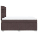 vidaXL sötétbarna szövet rugós ágy matraccal 140 x 190 cm