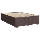 vidaXL sötétbarna szövet rugós ágy matraccal 140 x 190 cm