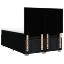 vidaXL fekete szövet rugós ágy matraccal 160x200 cm