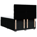 vidaXL fekete szövet rugós ágy matraccal 160x200 cm