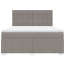 vidaXL tópszínű szövet rugós ágy matraccal 180 x 200 cm