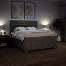 vidaXL tópszínű szövet rugós ágy matraccal 180 x 200 cm