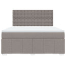 vidaXL tópszínű szövet rugós ágy matraccal 180 x 200 cm