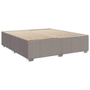 vidaXL tópszínű szövet rugós ágy matraccal 200 x 200 cm