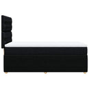 vidaXL fekete szövet rugós ágy matraccal 80 x 200 cm