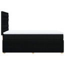 vidaXL fekete szövet rugós ágy matraccal 80 x 200 cm