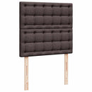 vidaXL sötétbarna szövet rugós ágy matraccal 80 x 200 cm