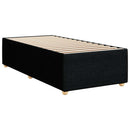 vidaXL fekete szövet rugós ágy matraccal 90x200 cm