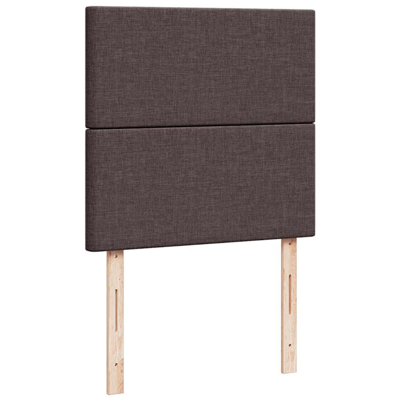 vidaXL sötétbarna szövet rugós ágy matraccal 100 x 200 cm