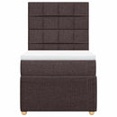 vidaXL sötétbarna szövet rugós ágy matraccal 100 x 200 cm