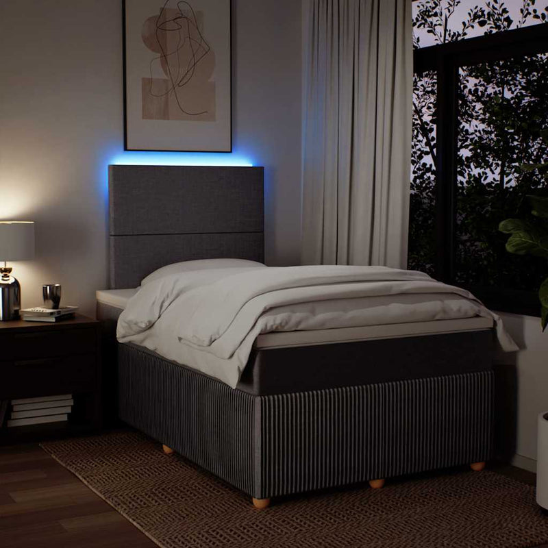 vidaXL tópszínű szövet rugós ágy matraccal 120 x 200 cm