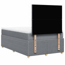 vidaXL világosszürke szövet rugós ágy matraccal 120 x 200 cm