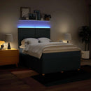 vidaXL kék szövet rugós ágy matraccal 160 x 200 cm