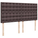 vidaXL sötétbarna szövet rugós ágy matraccal 180 x 200 cm