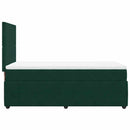 vidaXL sötétzöld bársony rugós ágy matraccal 80 x 200 cm