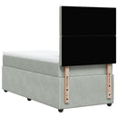 vidaXL világosszürke bársony rugós ágy matraccal 90x190 cm