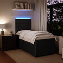 vidaXL fekete bársony rugós ágy matraccal 90 x 200 cm
