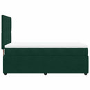 vidaXL sötétzöld bársony rugós ágy matraccal 90 x 200 cm
