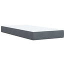 vidaXL sötétszürke bársony rugós ágy matraccal 90 x 200 cm