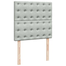 vidaXL világosszürke bársony rugós ágy matraccal 90 x 200 cm