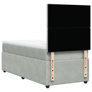 vidaXL világosszürke bársony rugós ágy matraccal 100 x 200 cm