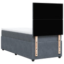 vidaXL sötétszürke bársony rugós ágy matraccal 100 x 200 cm