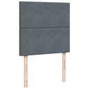 vidaXL sötétszürke bársony rugós ágy matraccal 100 x 200 cm