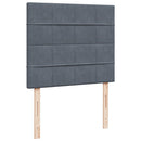 vidaXL sötétszürke bársony rugós ágy matraccal 120x190 cm