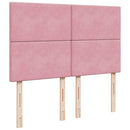 vidaXL rózsaszín bársony rugós ágy matraccal 140x200 cm