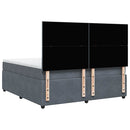 vidaXL sötétszürke bársony rugós ágy matraccal 180x200 cm