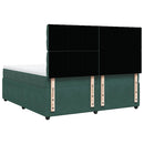 vidaXL sötétzöld bársony rugós ágy matraccal 200x200 cm