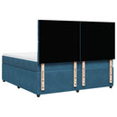 vidaXL kék bársony rugós ágy matraccal 200x200 cm