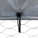 vidaXL ezüst horganyzott acél kutyaketrec tetővel és ajtóval