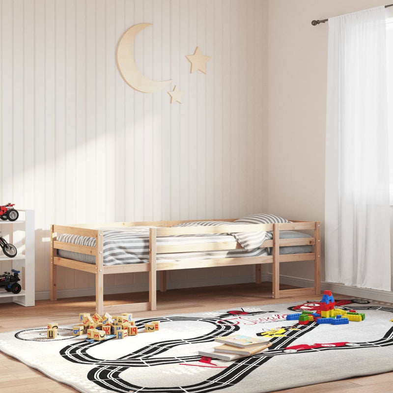 vidaXL tömör fenyőfa gyerekágykeret 90 x 200 cm
