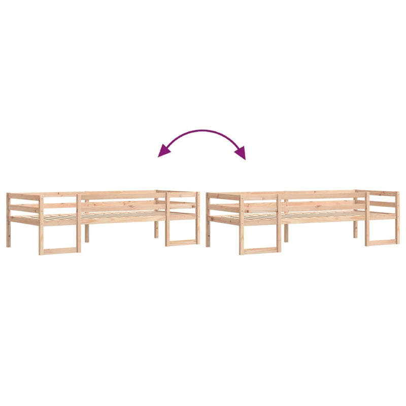 vidaXL tömör fenyőfa gyerekágykeret 90 x 200 cm