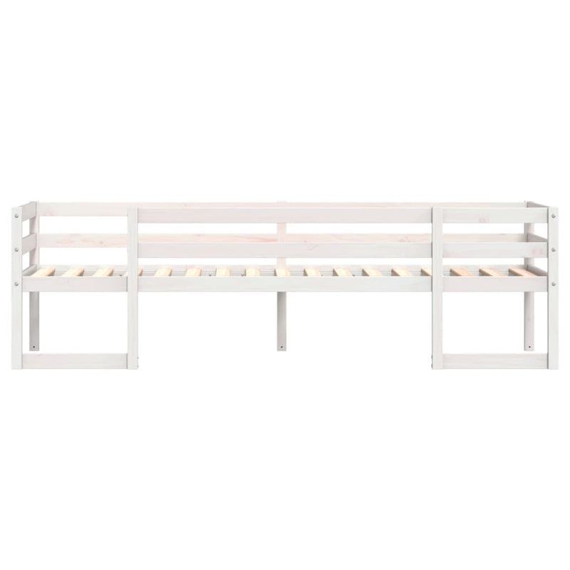 vidaXL fehér tömör fenyőfa gyerekágykeret 90 x 200 cm