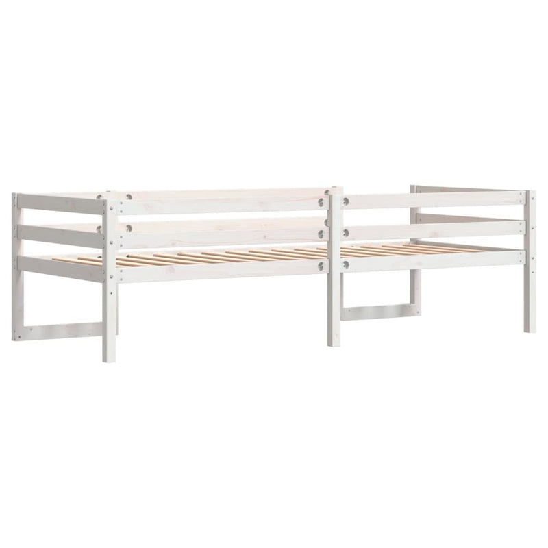 vidaXL fehér tömör fenyőfa gyerekágykeret 90 x 200 cm