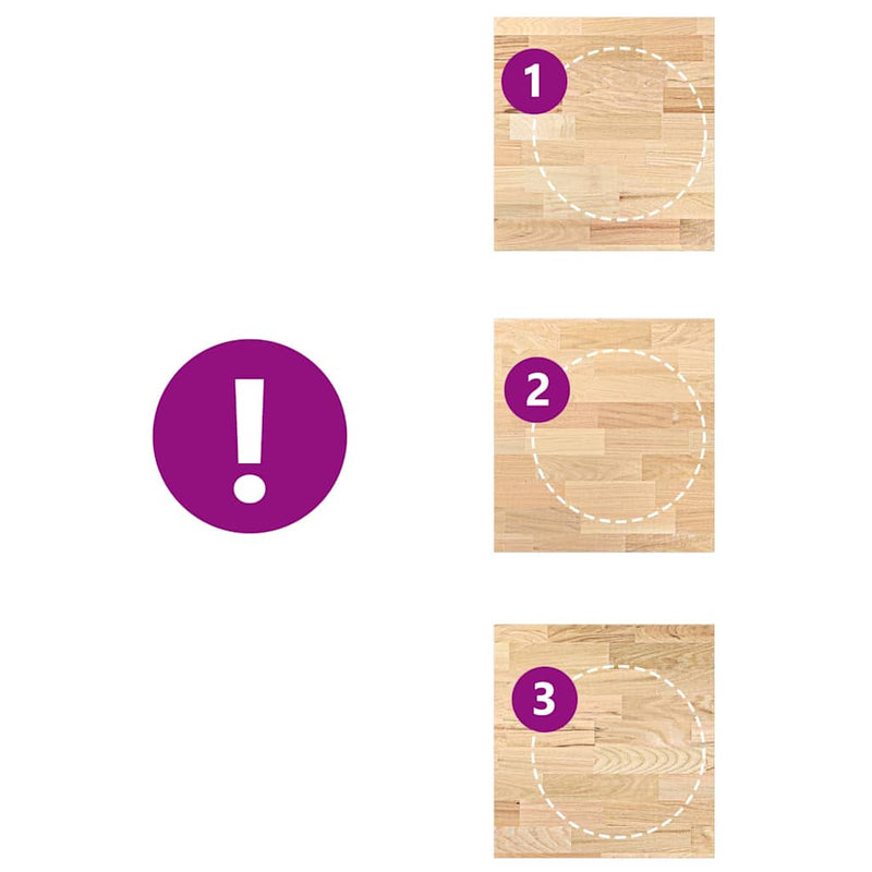 vidaXL konyhai munkalap 60x63,5x2,7 cm tömör fa tölgyfa téglalap alakú