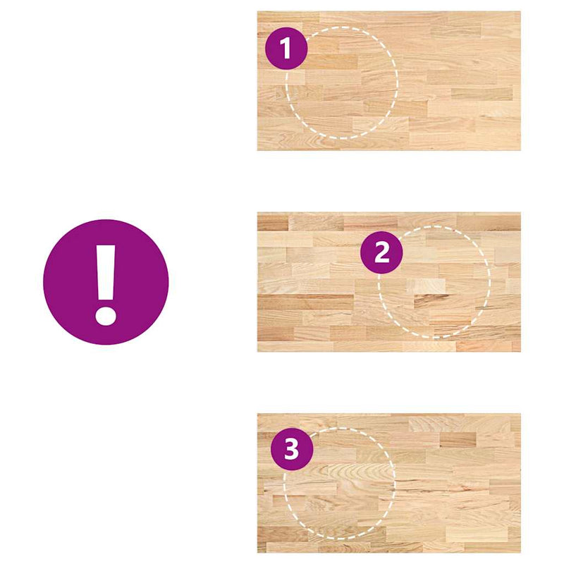 vidaXL konyhai munkalap 120x63,5x2,7cm tömör fa tölgyfa téglalap alakú