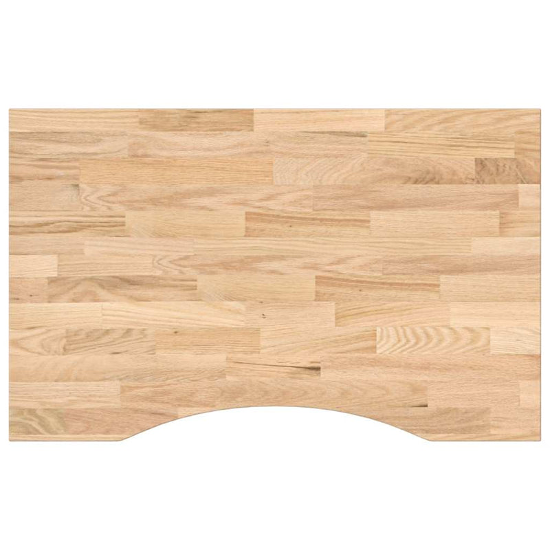 vidaXL tömör tölgyfa téglalap alakú asztallap kezeletlen 80x50x2,5cm