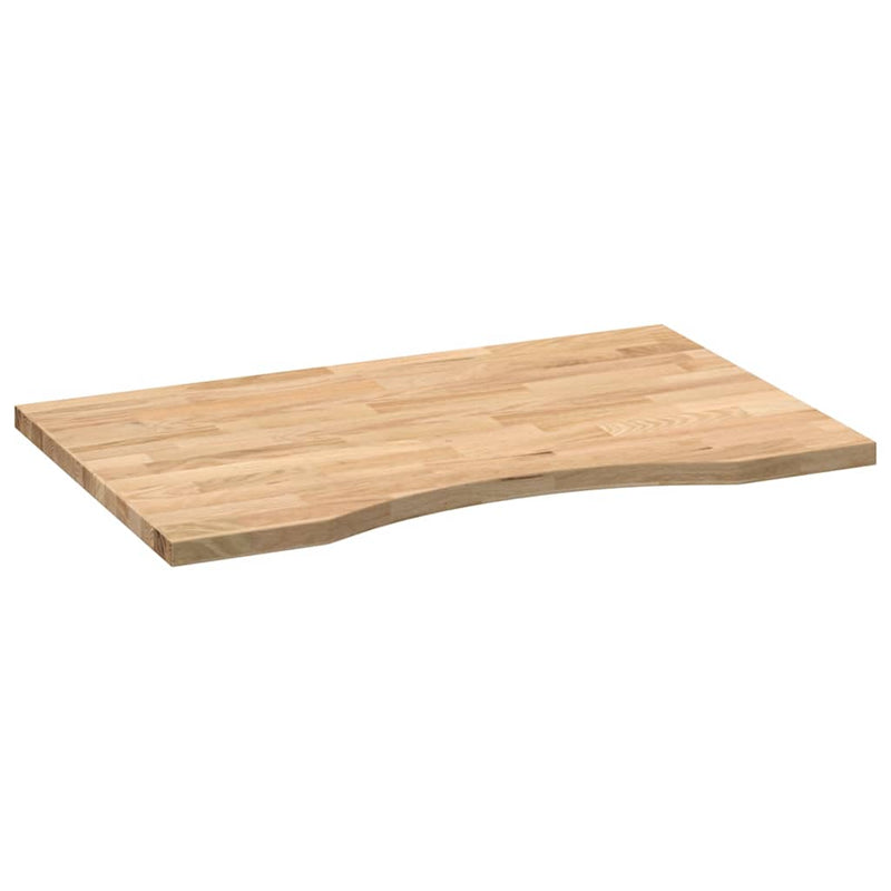 vidaXL tömör tölgyfa téglalap alakú asztallap kezeletlen 80x50x2,5cm
