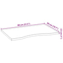 vidaXL tömör tölgyfa téglalap alakú asztallap kezeletlen 80x50x2,5cm